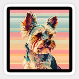 Yorkshire Terrier in 80's Sticker